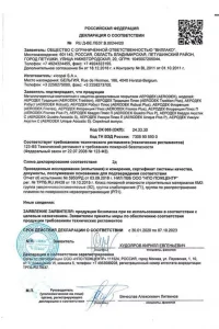 Сертификат соответствия - композитной черепица AeroDek в Истре